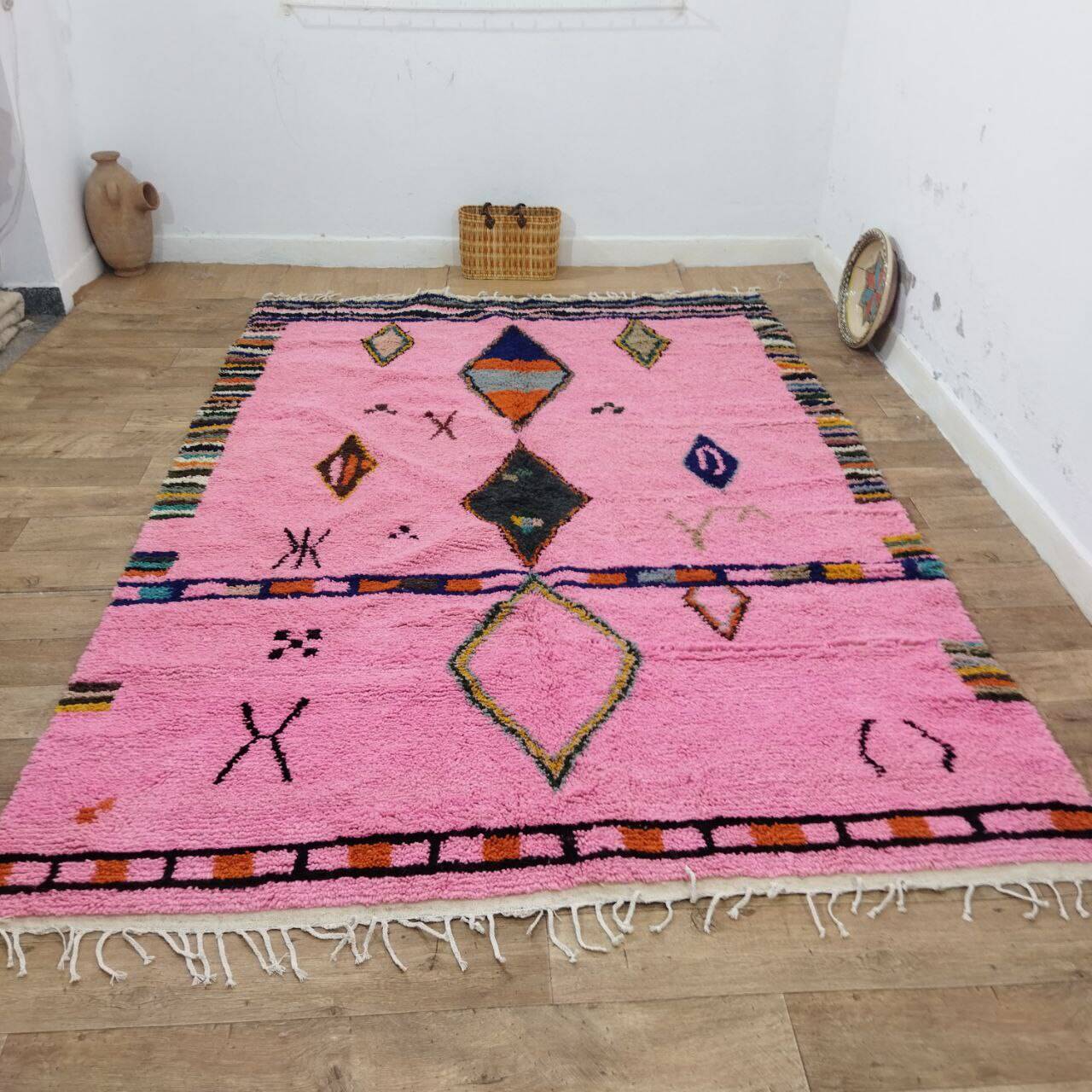 Azilal Berber rug in handmade wool 300 X 200 CM