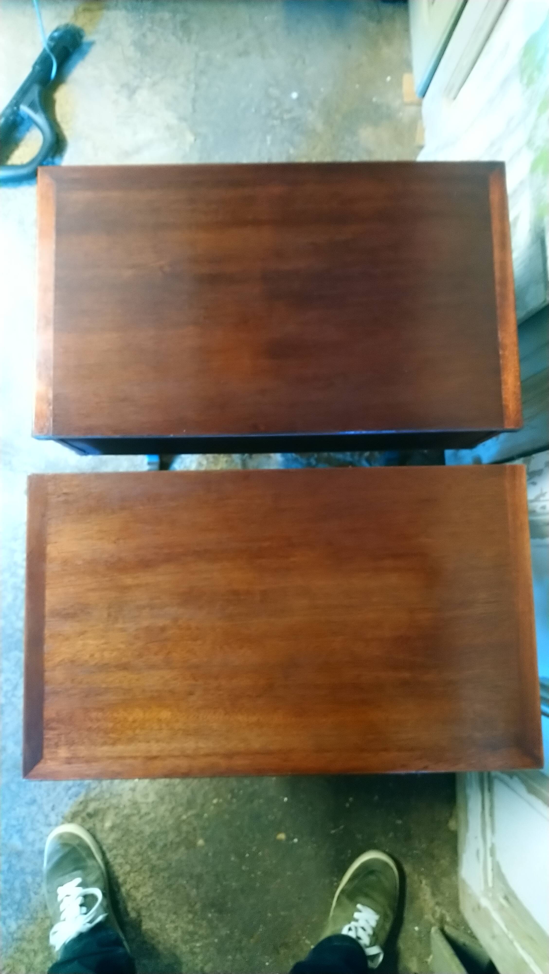 Paire table chevet en palissandre