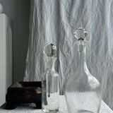Very large glass decanter with spinning top H36