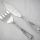 Ercuis Louis XV floral 5-piece service, ragout, fish, cake silver-plated metal