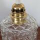 Suspension in moulded glass with floral decoration