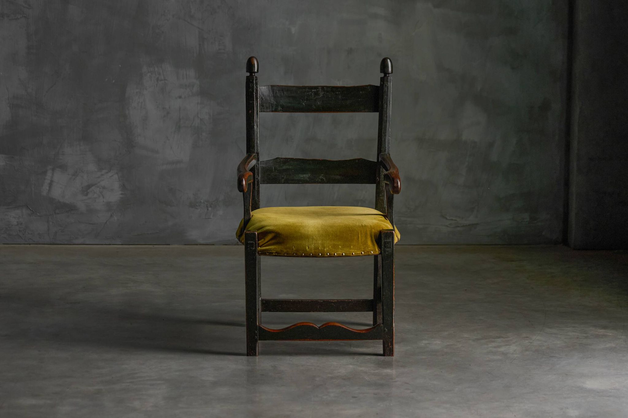 Rustic Folk Art Armchair, France, 19th Century