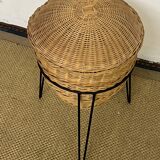 Panier à couture en rotin, 1960