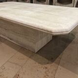 Coffee table in travertine chalk color