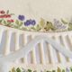 Oval dish in openwork earthenware from Sarreguemines, blue ribbon and fruit
