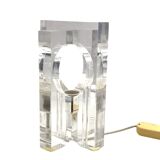 Sandro Petti, sculptural lucite table lamp, Maison Jansen France 1970s