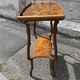 Art Nouveau period two-tiered tea table in veneered wood, signed Émile Gallé