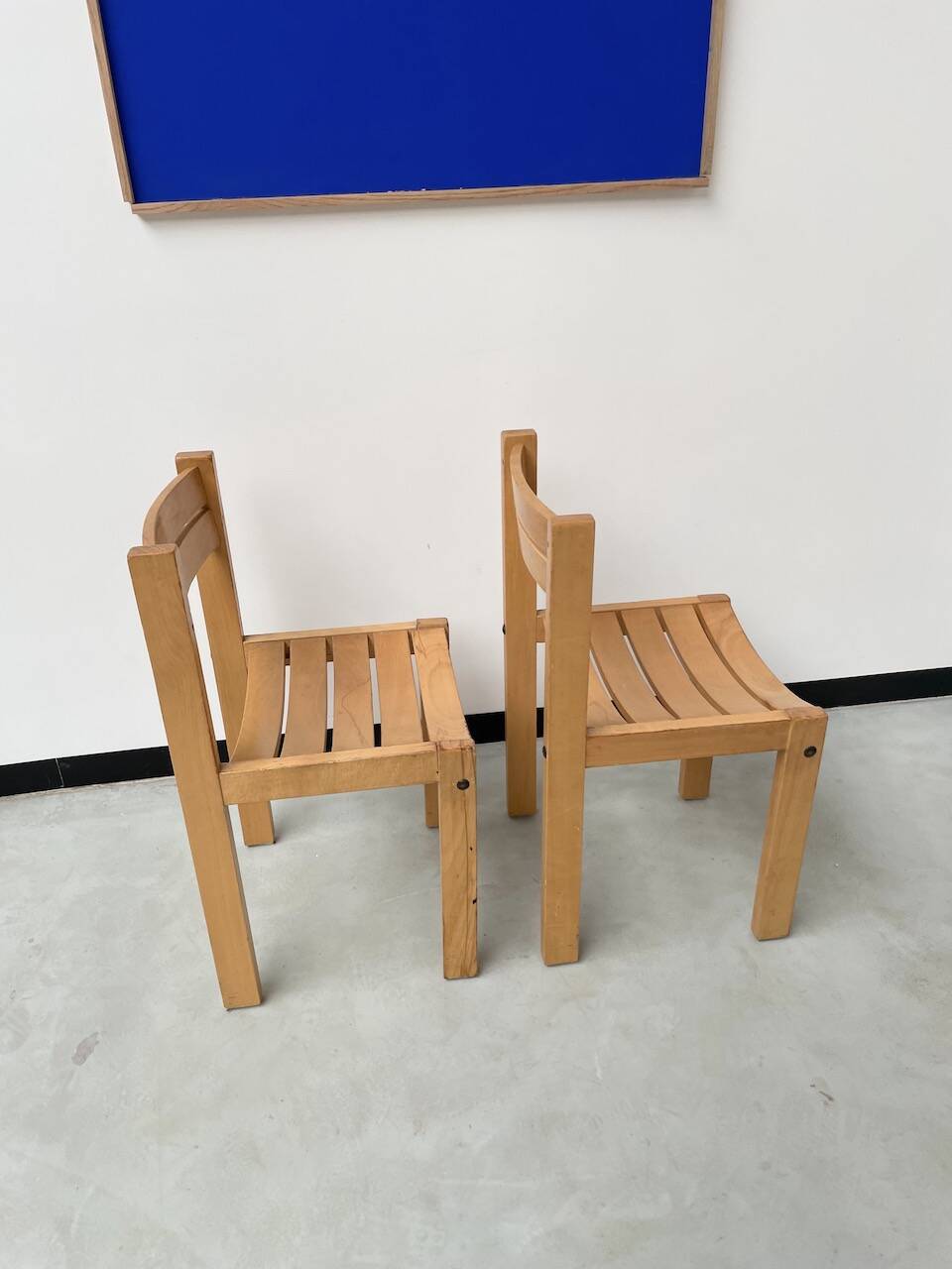 Beech chairs from the 1980s, Sornay.