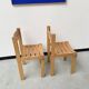 Beech chairs from the 1980s, Sornay.