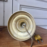 Lamp base in brass and chrome-plated steel