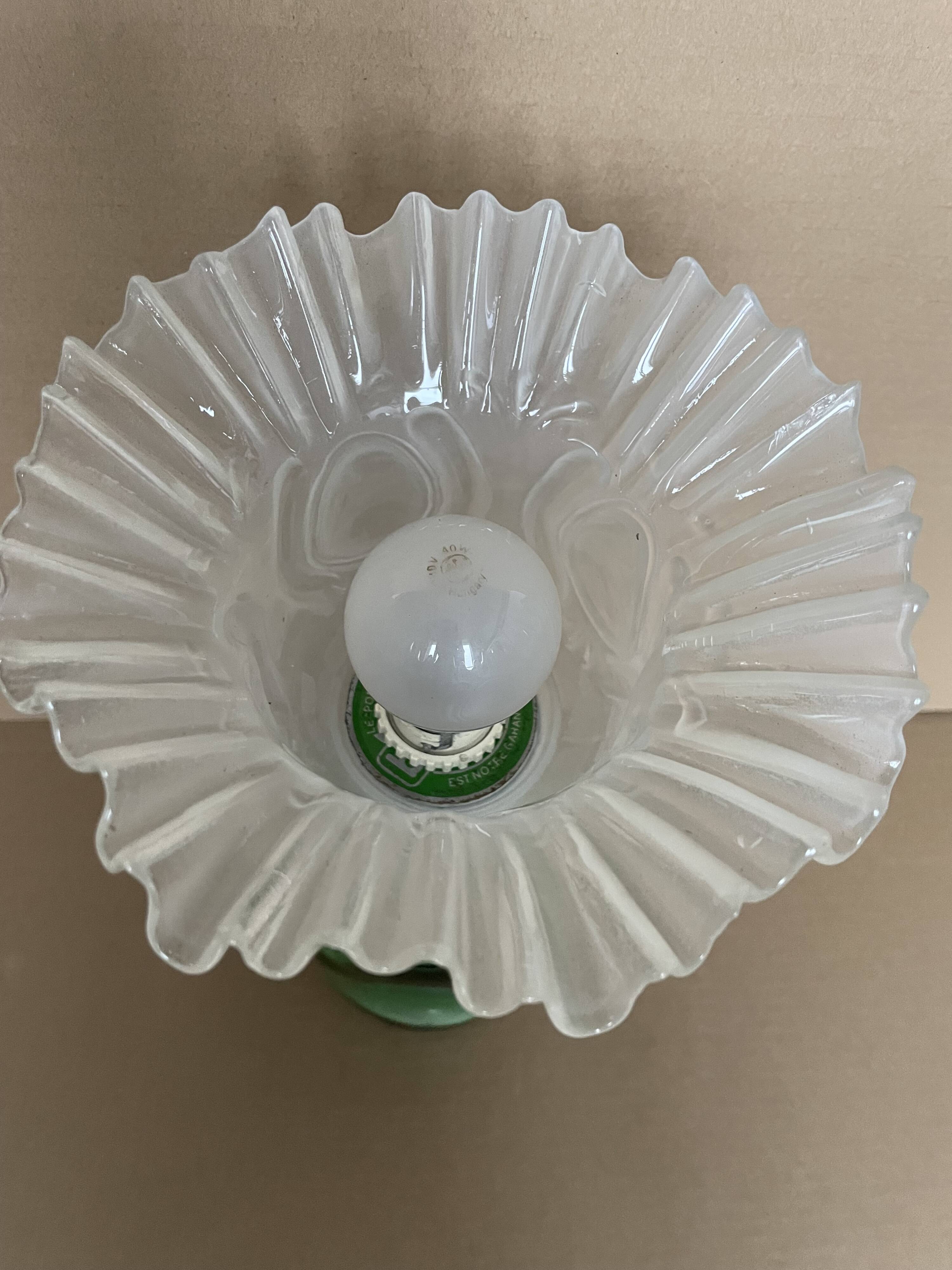 Antique glass table lamp