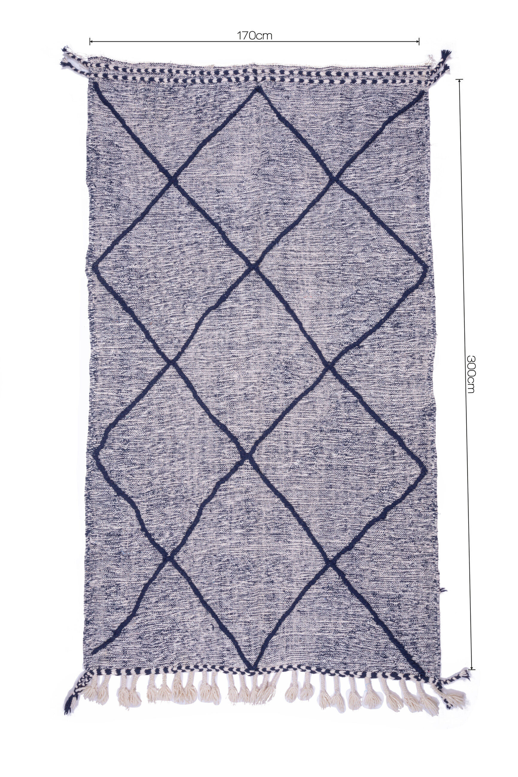 Kilim Zanafi navy blue 300x170cm