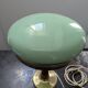 Antique Second Empire Napoleon III table lamp, 1870, brass and opaline glass