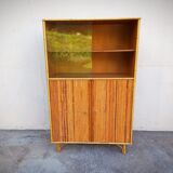 Rattan glazed bookcase