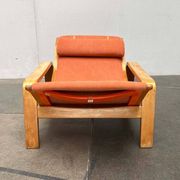 Mid-century modern Pulkka lounge chair by Ilmari Lappalainen for Asko, 1960s.