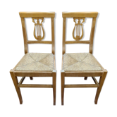 Lyre-shaped mulched chairs