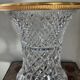 Large vase in chiseled Bohemian crystal 35cm