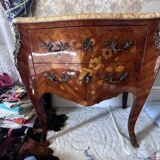Wooden and marble chest of drawers