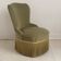 Small green velvet tub chair