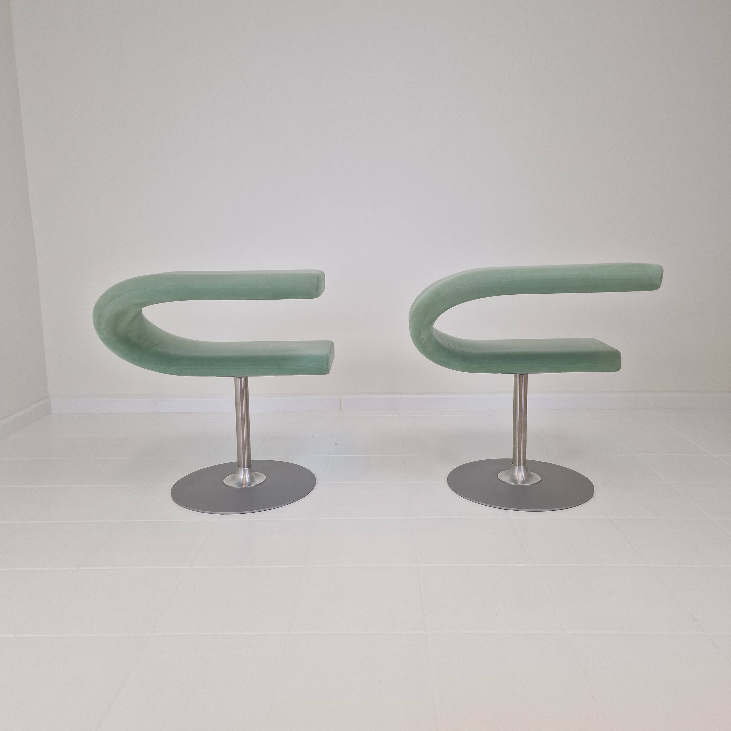 Set of 2 Bla Station Innovation C Swivel Chairs by Fredrik Mattson, Sweden
