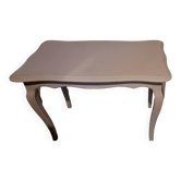 Rectangular solid wood coffee table painted gray 1960