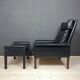Ensemble de fauteuil lounge et ottoman Mod. 500 attribué à Hans Olsen pour Vatne Møbler, Danemark, années 1960