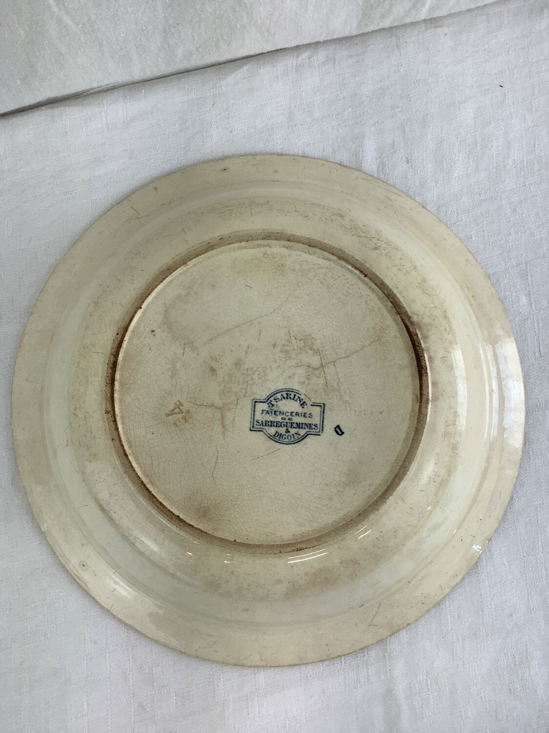 Old hollow dish made in france digoin Sarreguemines