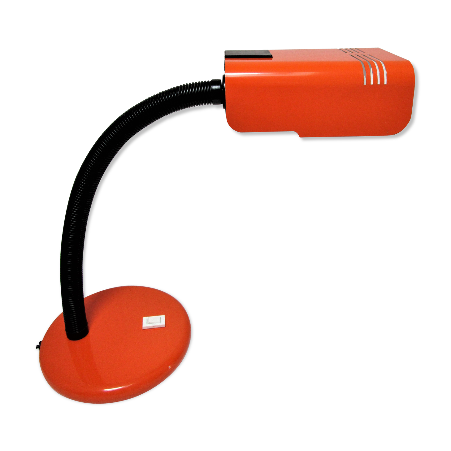 Office lamp targetti sankey metal orange vintage 70s