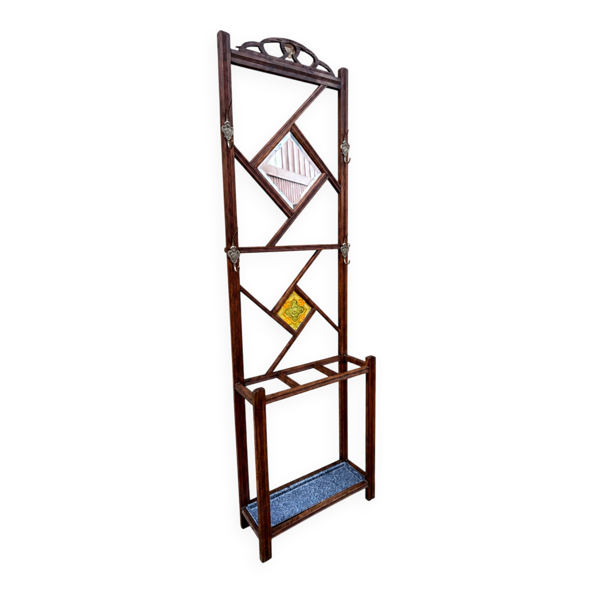 Art Nouveau coat rack 1920 vintage French European Jugendstil