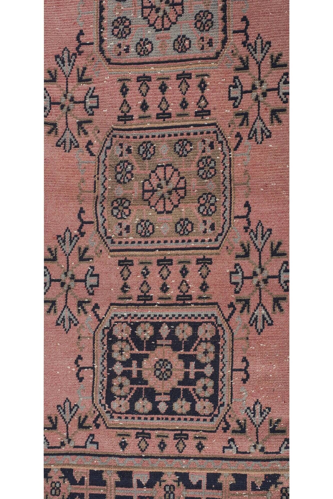 Vintage Turkish hallway rug 78x645 cm