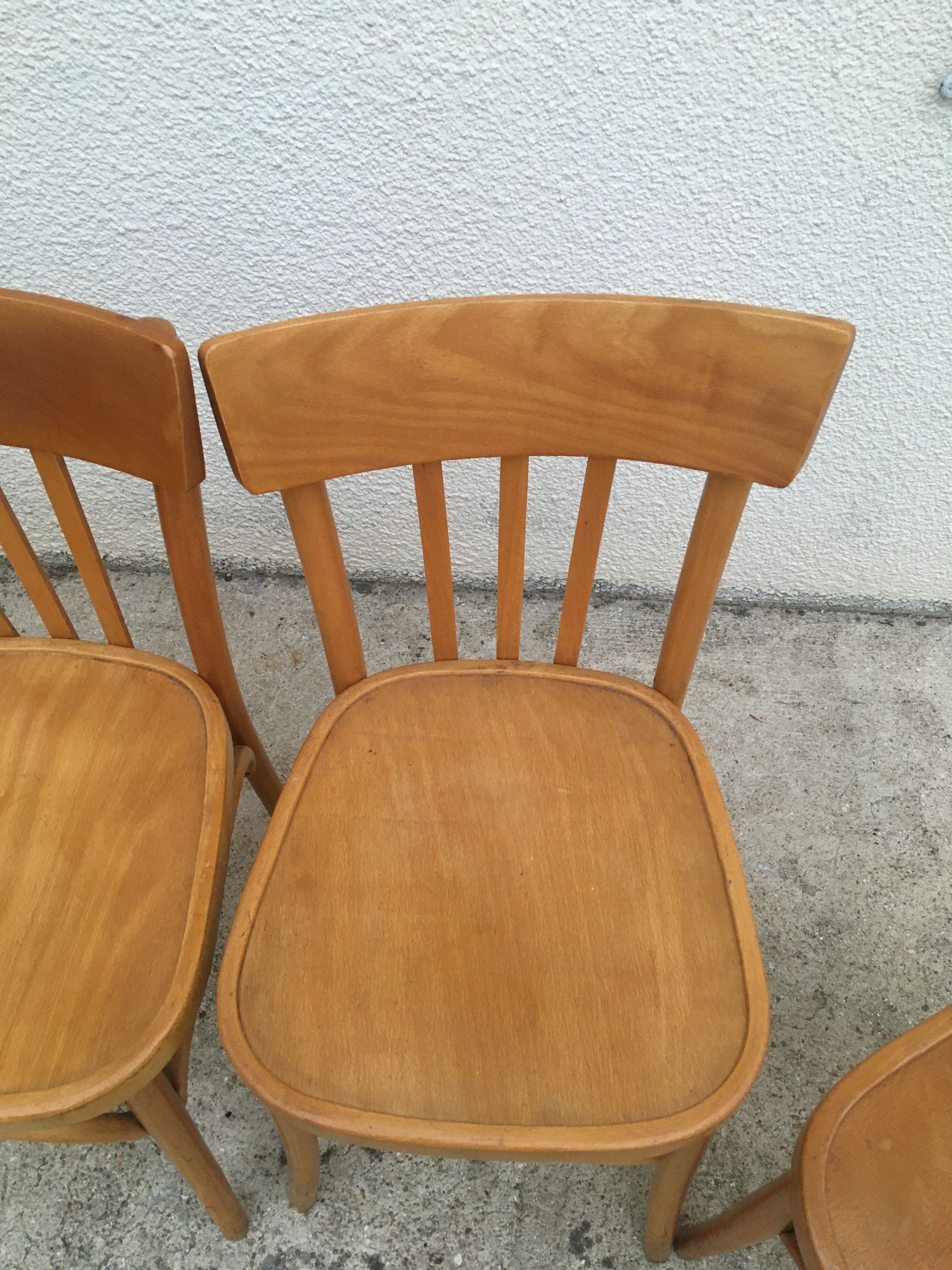 5 old bistro chairs