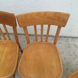 Set de 5 chaises bistrot anciennes