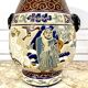 Glazed ceramic vase of the School of Bien-Hoa, Decorations of sages, circa 1930