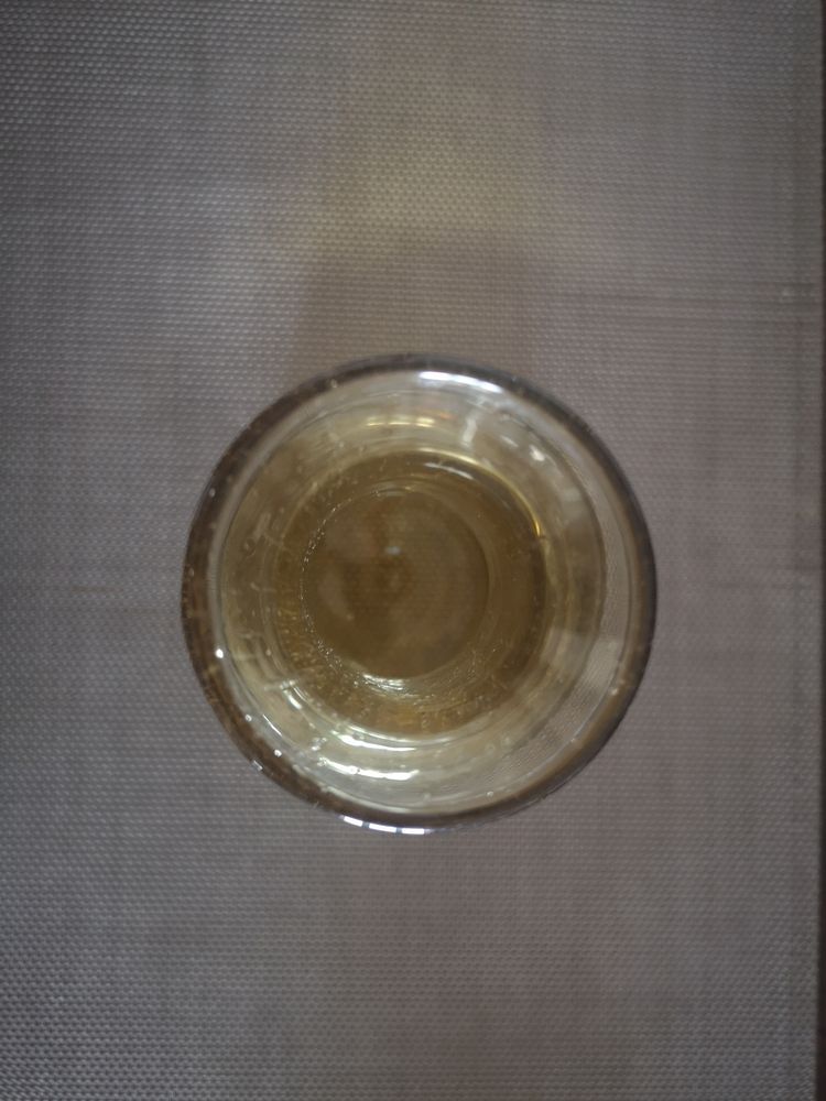 Vase / pitcher in amber yellow bubbled glass - 1970s