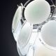 Disc white Murano glass chandelier by Vistosi