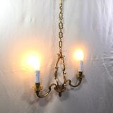 Bronze chandelier with 2 lights