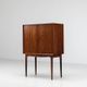 Illum Wikkelso bar cabinet in rosewood C. F. Christensen Denmark 1960