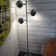 Vintage eyeball floor lamp in chrome metal with tulip base