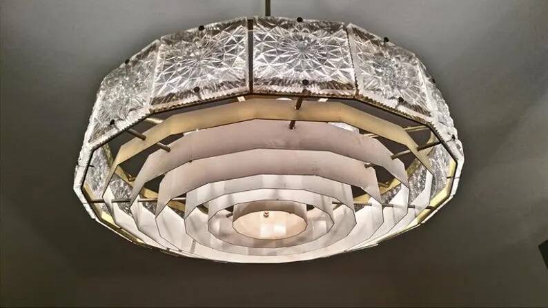Huge Chandelier/pendant by Kamenický Šenov, 1970s