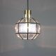 Iron and clear glass pendant by Limburg, Germany, 1960s