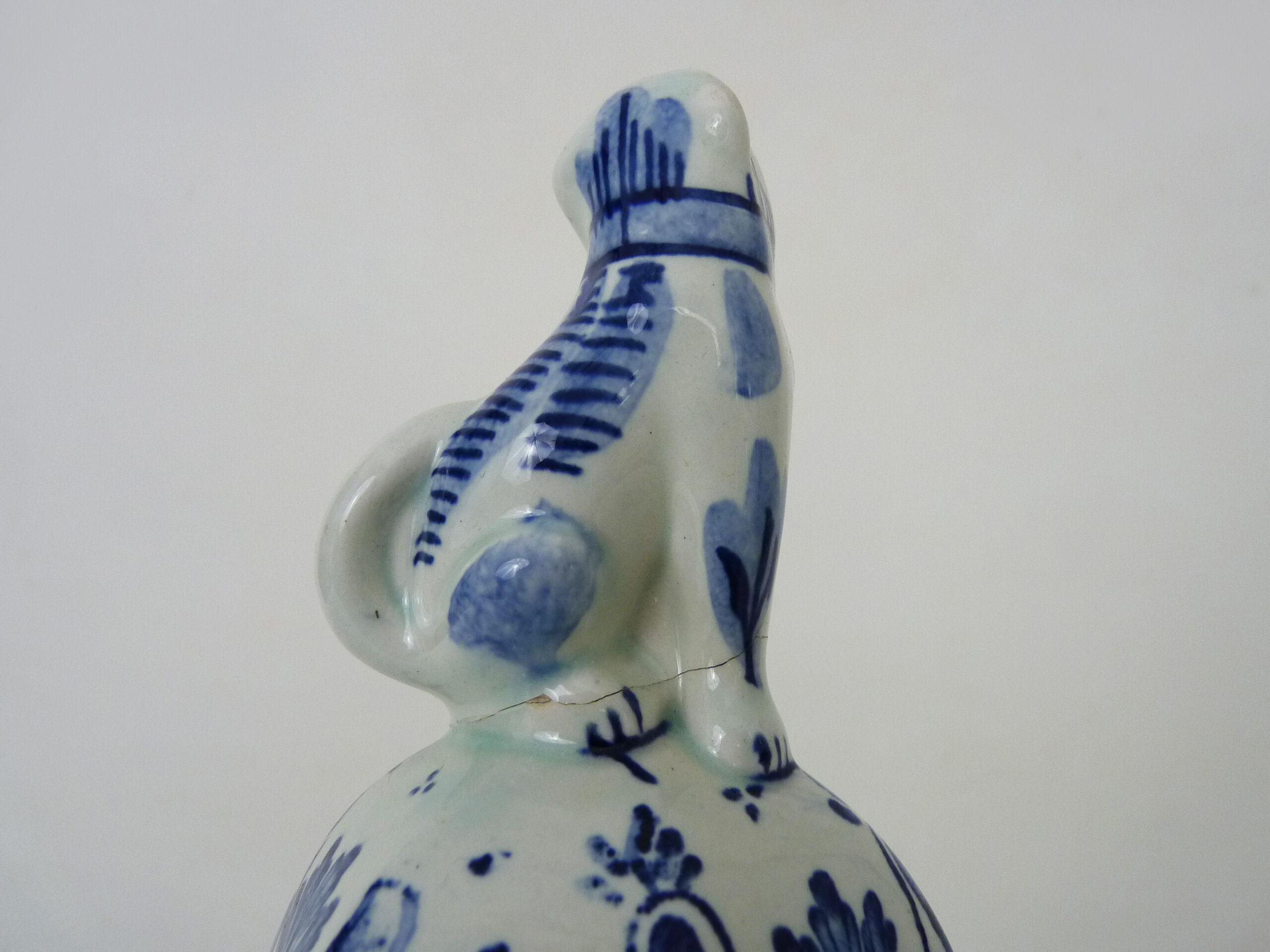 Boch Delfts blue and white sphinx vase, Holland, 50s