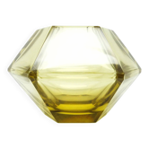 Art Deco vase, citrine crystal, designed by R. Hlousek, Moser, Czechoslovakia, 1930s