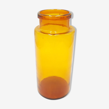 Old amber pharmacy jar