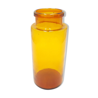 Old amber pharmacy jar