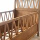 Vintage solid beech baby bed