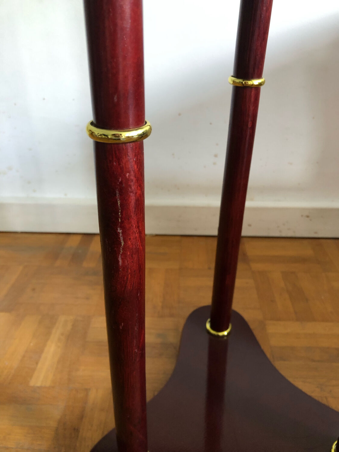 Empire style pedestal table with marble