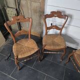 4 chaises anciennes paillées
