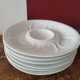 6 Limoges oyster plates