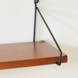 Wall shelf L82cm metal and wood