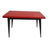 Vintage Tolix metal table, 1950s/60s, bistro cafe table